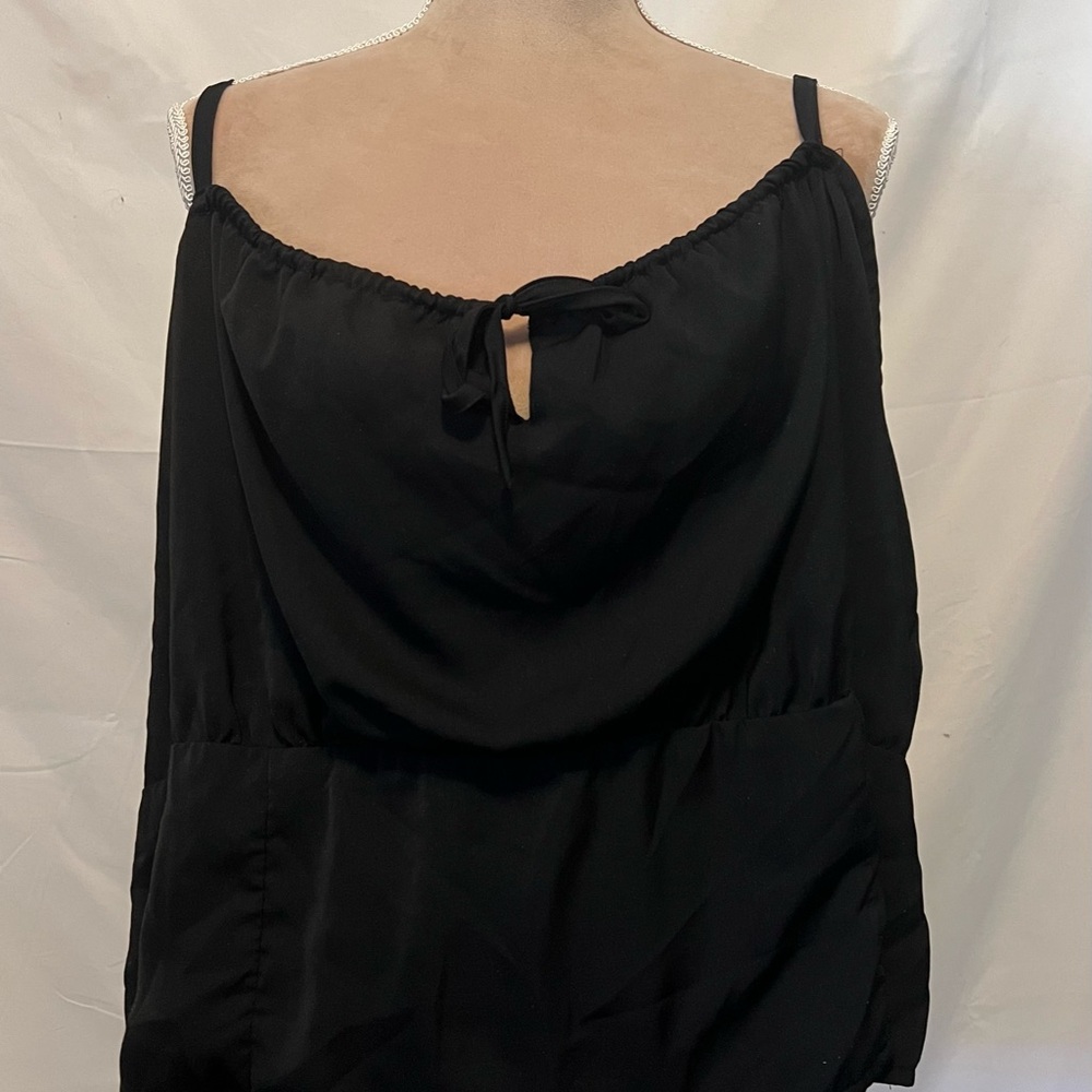TORRID Black Tie Front Spaghetti Strap Crop Top - 5x
